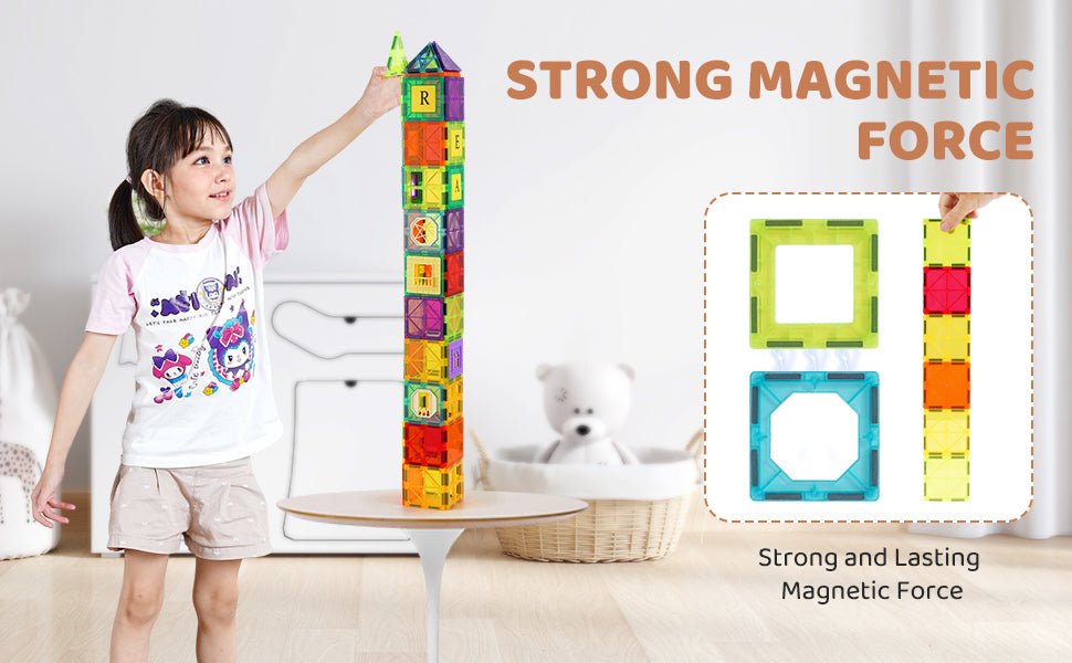 SucceBuy Magnetic Tiles Set - Educational Montessori Toys for Kids - silverfoxgoods